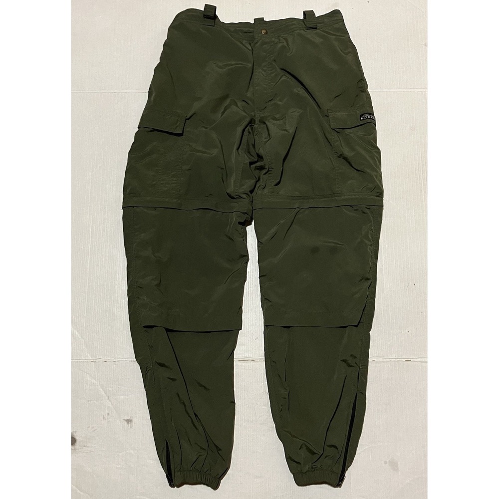 MOCEAN ARMY GREEN CONVERTIBLE CARGO PANTS SHORTS SIZE XL ZIPPER CUFF